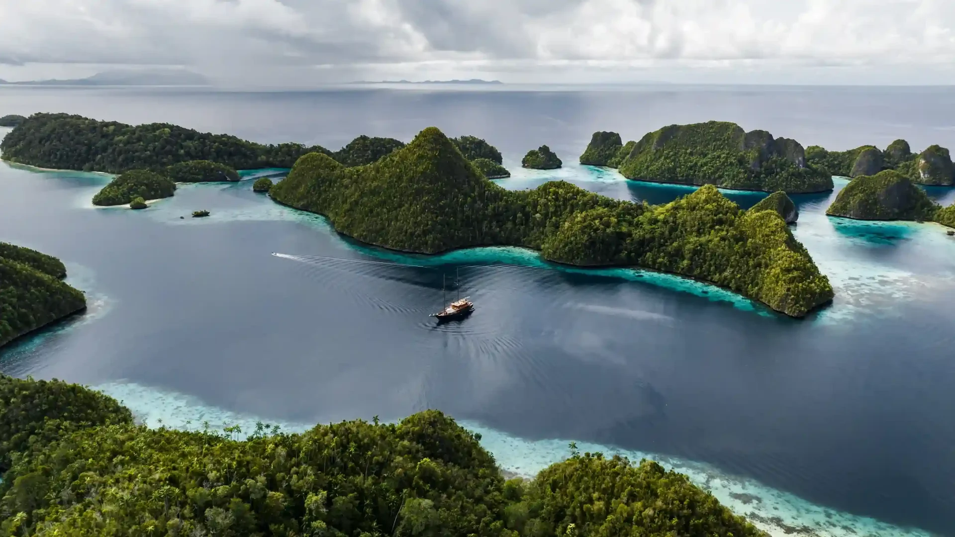 Wayag karst islets and turquoise lagoon, Raja Ampat